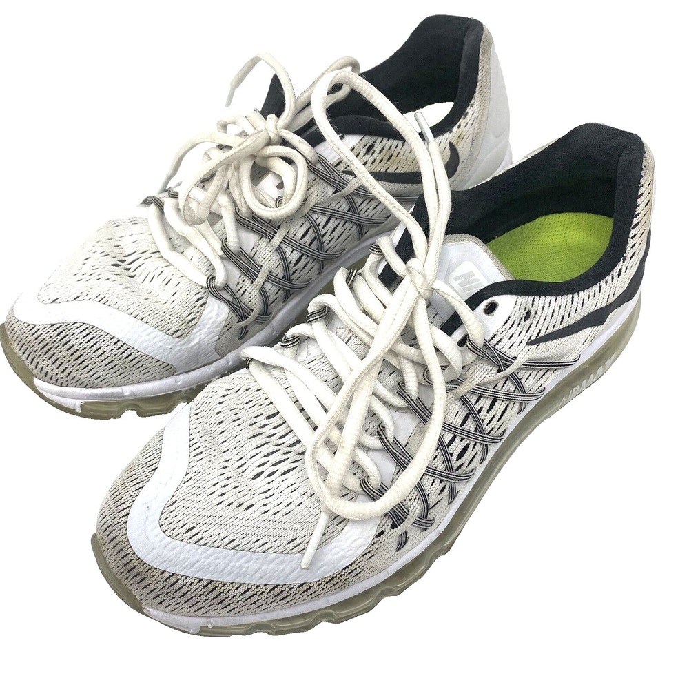 Nike Air Max Women Size 7.5 White Running Shoes Lace Up Low Top 2014 698903-101